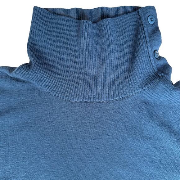 Elliott Lauren Pullover Teal Blue Sweater Women XL Classic Mock Neck Fall Winter - Picture 2 of 12